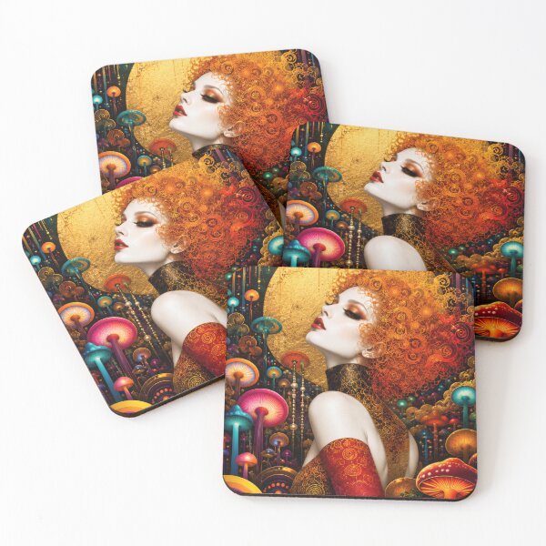 Item preview, Vibrant Woman in Psychedelic Wonderland designed and sold by Andy Gambino Art.
