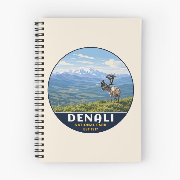 Item preview, Denali National Park Retro Mountain Wilderness designed and sold by Gideon Emmerich.