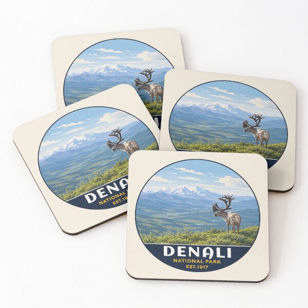 Item preview, Denali National Park Retro Mountain Wilderness designed and sold by Gideon Emmerich.