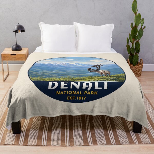 Item preview, Denali National Park Retro Mountain Wilderness designed and sold by Gideon Emmerich.
