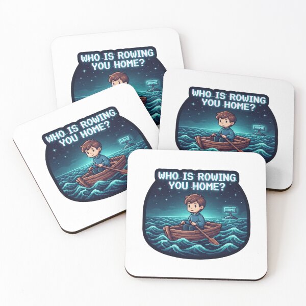 Item preview, Who Is Rowing You Home Sticker designed and sold by Imaginarium of Chaos falcon88 .