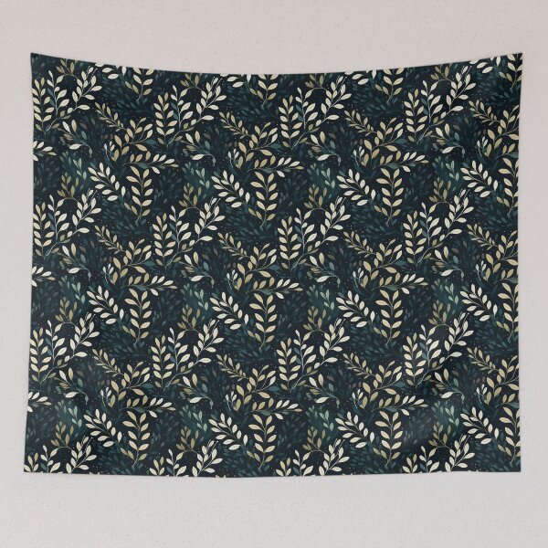 Item preview, Pretty Leaves on Black designed and sold by The Painted Lamb.
