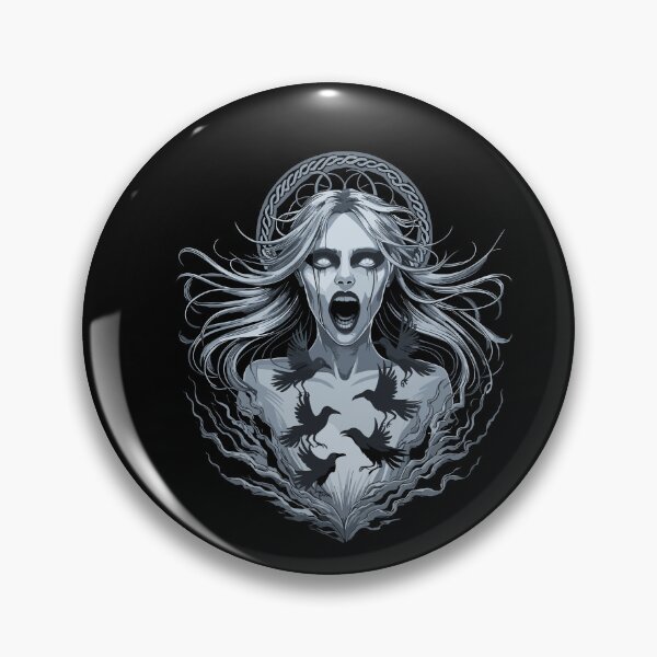 Item preview, Dark Gothic Banshee With Crows Mythic Horror Spirit From The Abyss designed and sold by yoddel.
