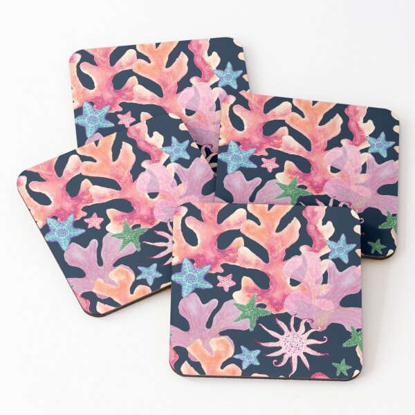 Item preview, Coral Garden at Midnight - Deep Ocean Navy designed and sold by Piret Victoria Ribas.