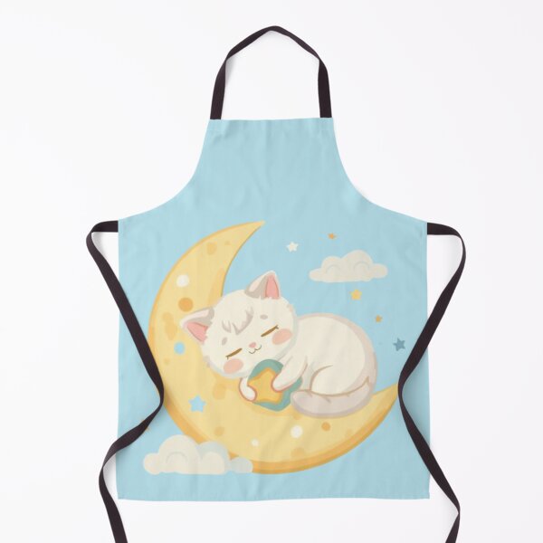 Item preview, Cute Moon Cat Kawaii Sticker | Sleeping Cat on Crescent Moon designed and sold by Stylestickers55.