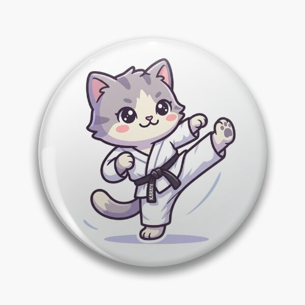 Item preview, Karate Kitten Cute Chibi Cat designed and sold by Cat Lady.
