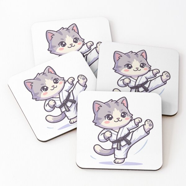 Item preview, Karate Kitten Cute Chibi Cat designed and sold by  Cat Lady.