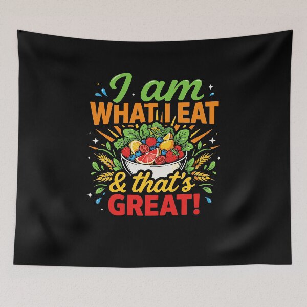 Item preview, I Am What I Eat Thats Great Healthy Vegan Fruit And Vegetable Bowl Art designed and sold by yoddel.
