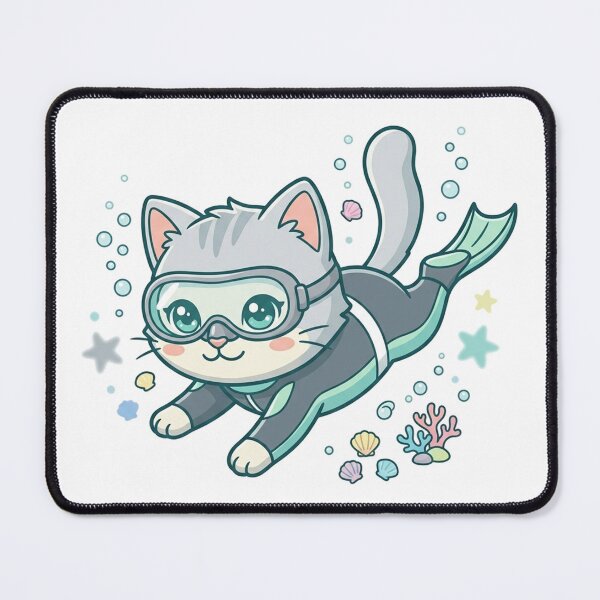 Item preview, Cute Chibi Kitten Freediving  designed and sold by  Cat Lady.