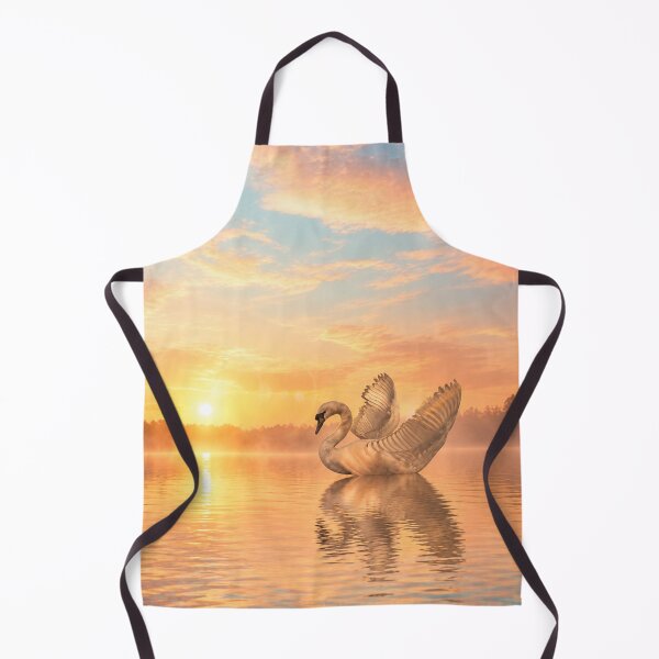 Item preview, Touched by Light – Graceful Swan at Sunrise designed and sold by Kimberly Palmer.