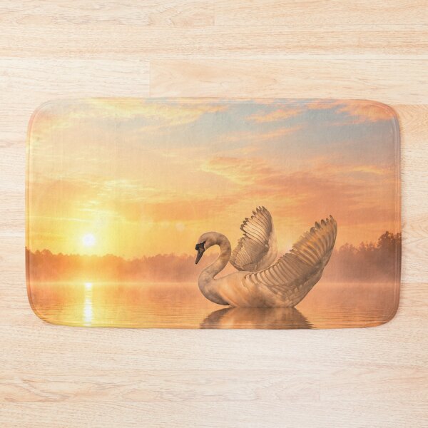 Item preview, Touched by Light – Graceful Swan at Sunrise designed and sold by Kimberly Palmer.