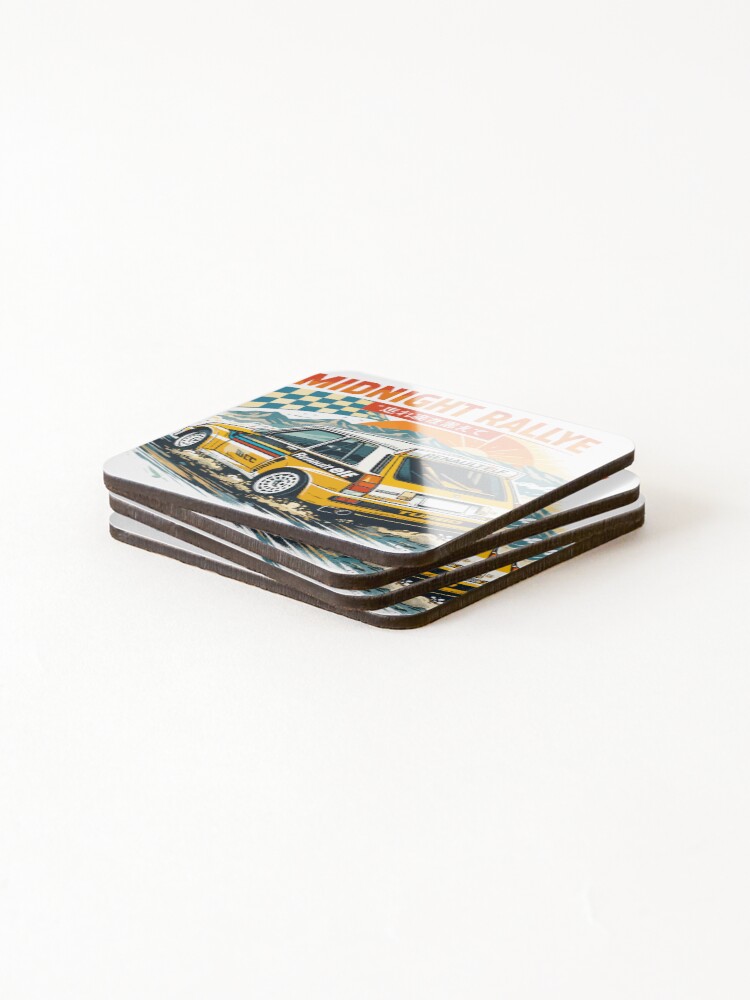 Thumbnail 4 of 5, Coasters (Set of 4), Midnight Rallye designed and sold by Toddlostproject.