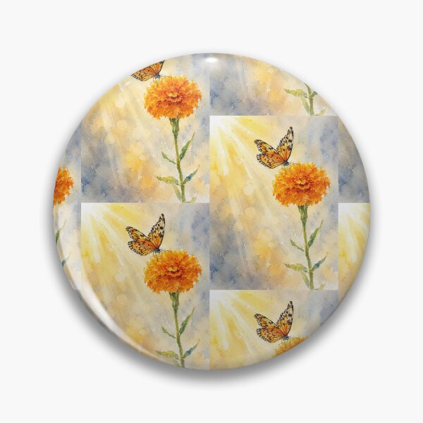 Item preview, Golden Light Watercolor Butterfly on Marigold designed and sold by Kimberly Palmer.