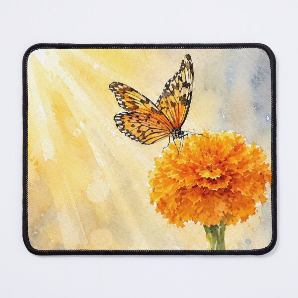 Item preview, Golden Light Watercolor Butterfly on Marigold designed and sold by Kimberly Palmer.