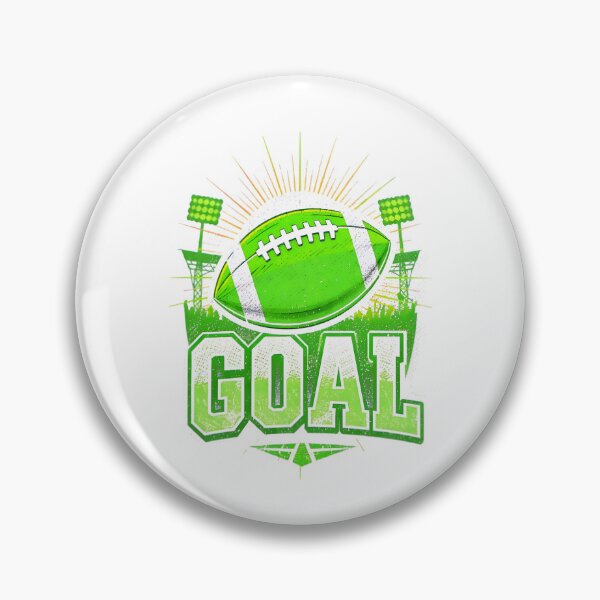 Item preview, Bright Green Football Goal Stadium Sports Graphic designed and sold by ThunderRed.
