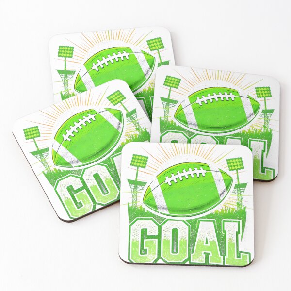 Item preview, Bright Green Football Goal Stadium Sports Graphic designed and sold by ThunderRed.
