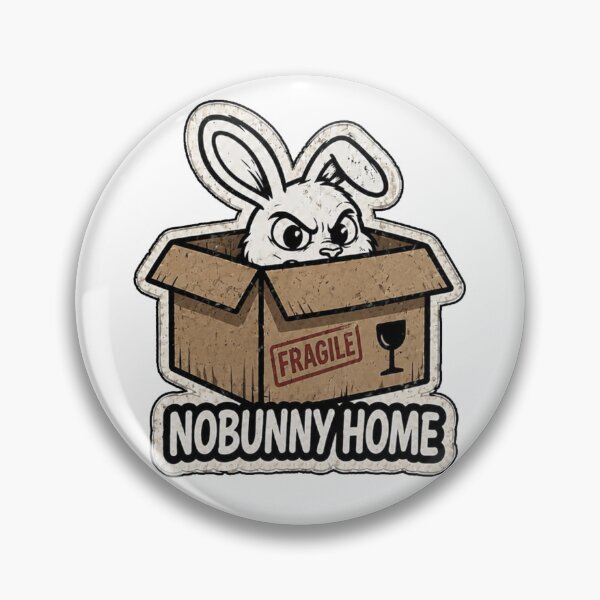 Item preview, NoBunny Home – Funny Bunny in a Box Sticker, T-Shirt & Hoodie designed and sold by bunnymode.