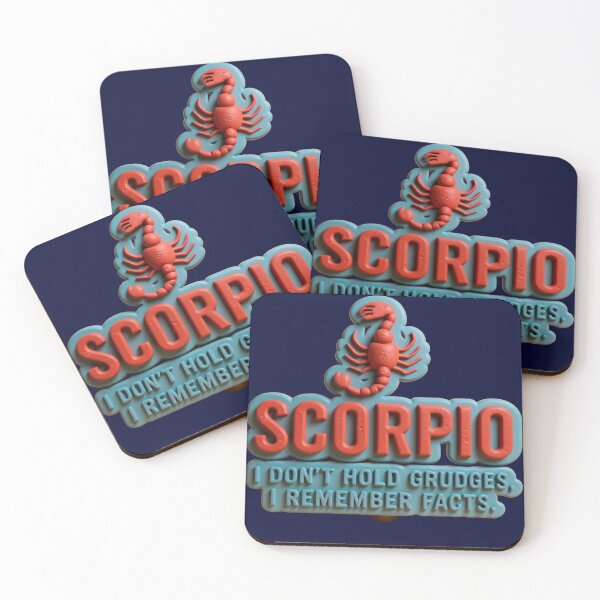 Item preview, Scorpio I Don't Hold Grudges colorful typographic funny zodiac design designed and sold by SmashingDeals.