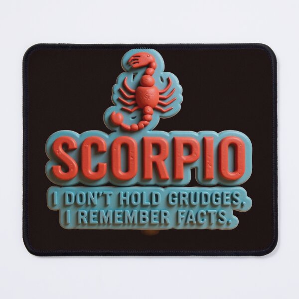 Item preview, Scorpio I Don't Hold Grudges colorful typographic funny zodiac design designed and sold by SmashingDeals.