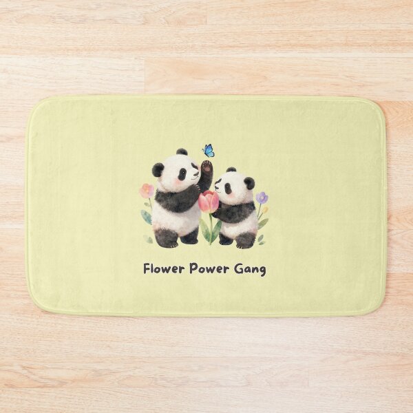 Item preview, Flower Power Gang | Cute Panda Watercolor designed and sold by BCapybara.