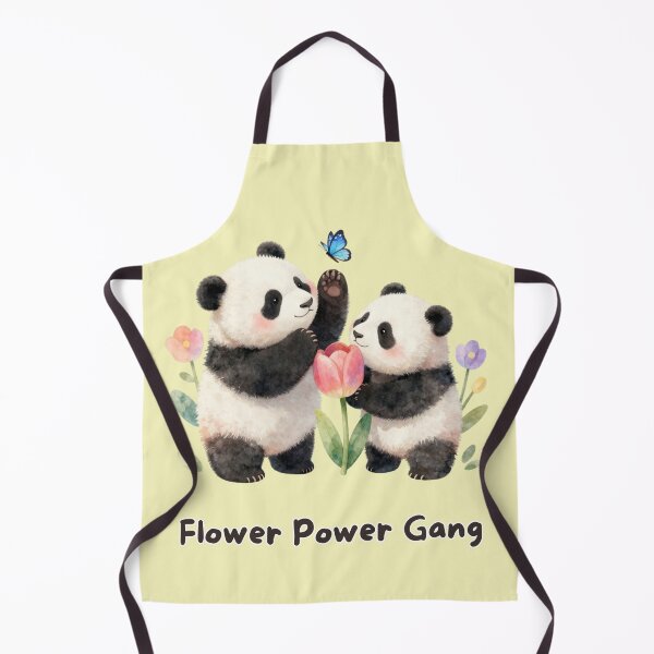 Item preview, Flower Power Gang | Cute Panda Watercolor designed and sold by BCapybara.