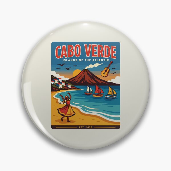 Item preview, Vintage Cabo Verde Travel Poster | Retro Pico do Fogo Island Paradise designed and sold by paulo silveira.