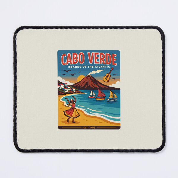 Item preview, Vintage Cabo Verde Travel Poster | Retro Pico do Fogo Island Paradise designed and sold by paulo silveira.