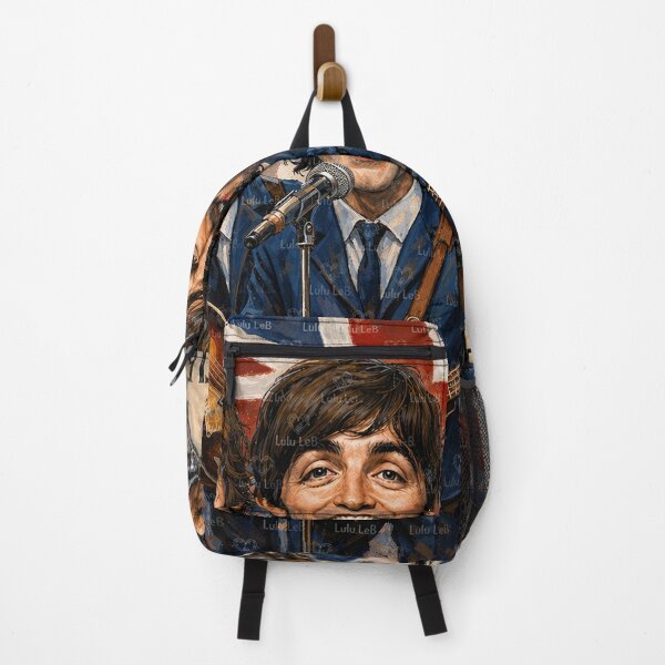 Item preview, The Beatles Caricature with British Flag  designed and sold by LuluLeb.