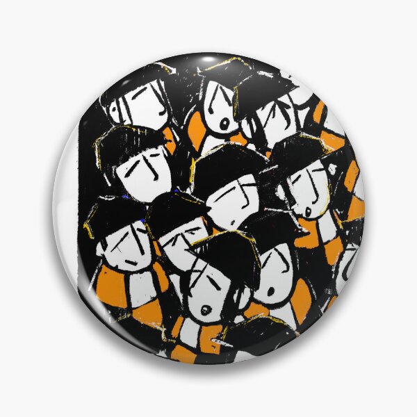 Item preview, Classic Football Fans Illustration | Retro Terrace Supporters | Orange & White - Footy Crowd designed and sold by GWARTGB.
