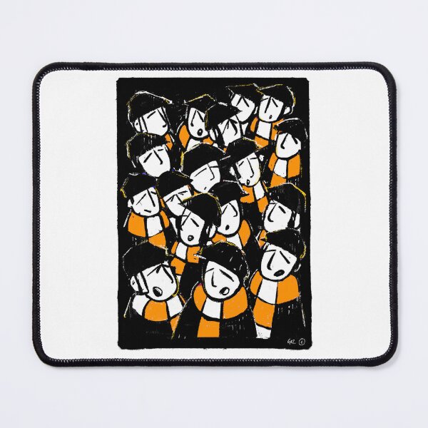 Item preview, Classic Football Fans Illustration | Retro Terrace Supporters | Orange & White - Footy Crowd designed and sold by GWARTGB.