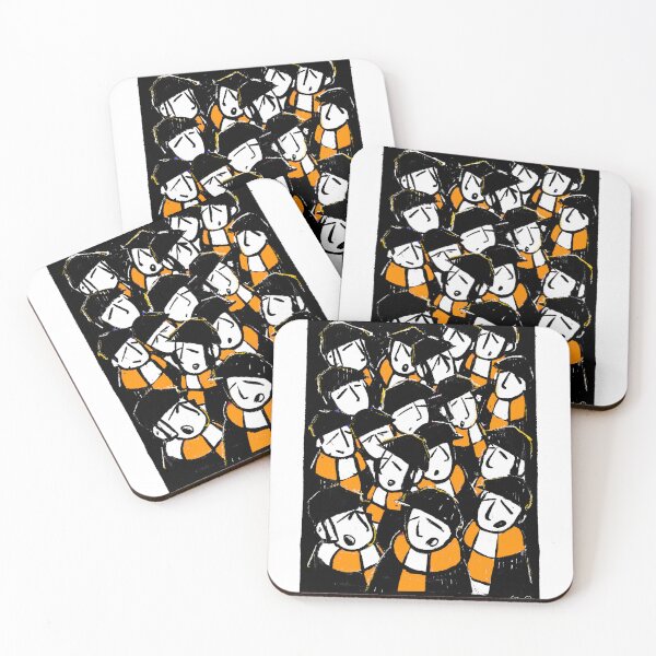 Item preview, Classic Football Fans Illustration | Retro Terrace Supporters | Orange & White - Footy Crowd designed and sold by GWARTGB.