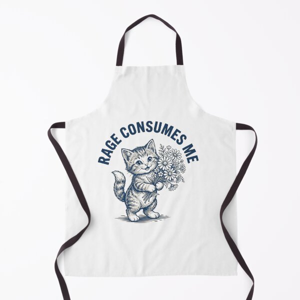 Item preview, Rage Consumes Me Angry Kitten Holding Flowers designed and sold by SiarheiYur.