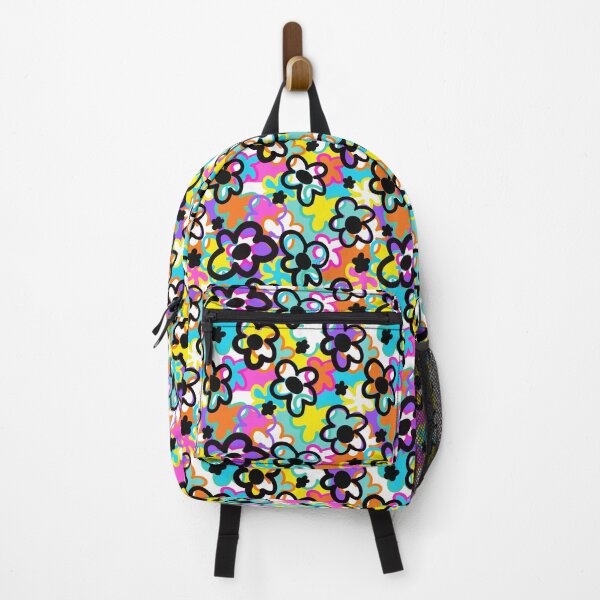 Item preview, Bold Neon Doodle Flowers Pattern designed and sold by CI Creative Design LLC.