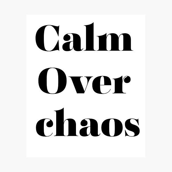 Item preview, Calm Over Chaos Aesthetic Slow Living Meditation Gift designed and sold by FarazDesign110.