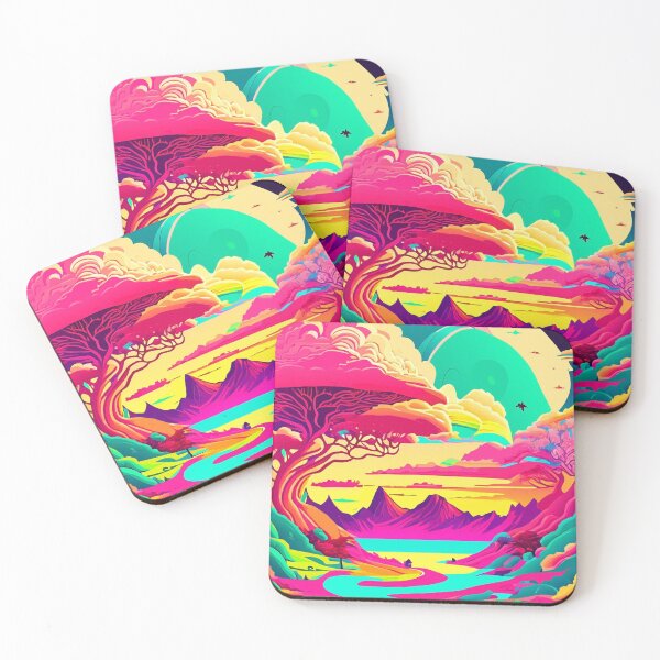 Item preview, Neon Alien Savanna designed and sold by PsycheValley.