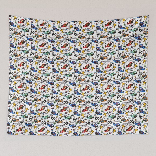 Item preview, Race Cars Racing Track Kids Pattern designed and sold by CI Creative Design LLC.