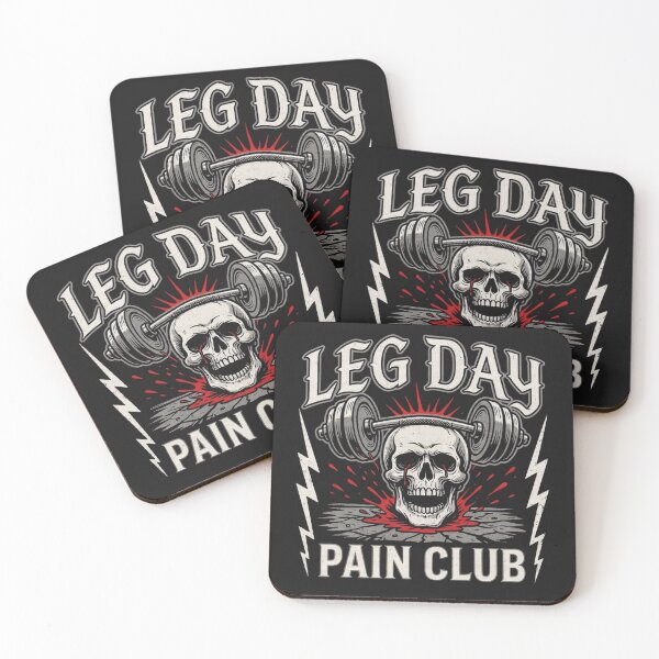 Item preview, Leg Day Pain Club – Brutal Metal Gym Skull | Powerlifting & Hardcore Bodybuilding designed and sold by Sparkofart07.
