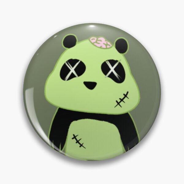 Item preview, Graa the Cute Green and Black Zombie Panda | Kawaii Animal Character designed and sold by DubdeeHut.