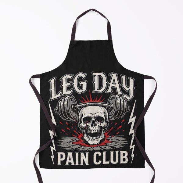 Item preview, Leg Day Pain Club – Brutal Metal Gym Skull | Powerlifting & Hardcore Bodybuilding designed and sold by Sparkofart07.