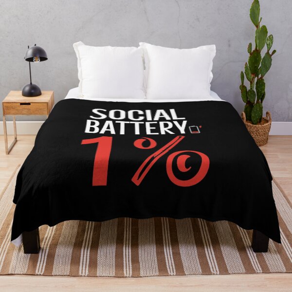 Item preview, Social Battery: 1% designed and sold by Colorsandpixels.