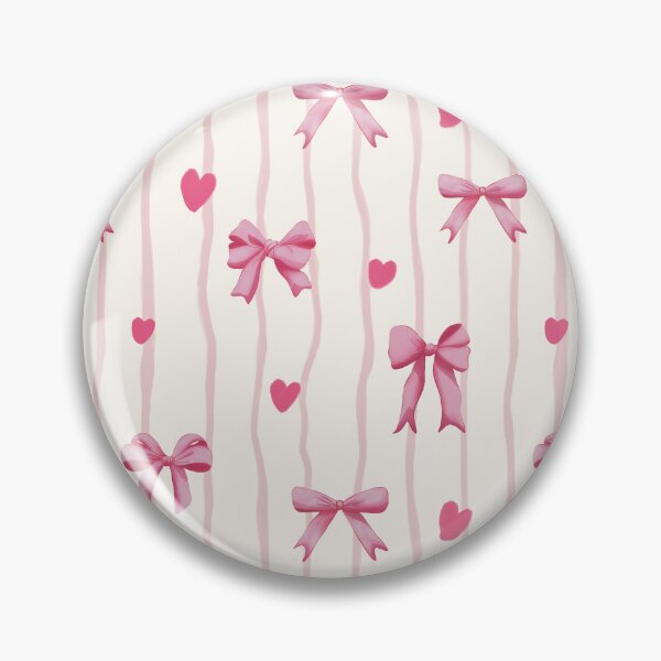 Item preview, Pink Coquette Ribbon Bow and Hearts Seamless Pattern designed and sold by StoriesInGrain.