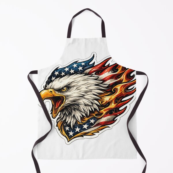 Item preview, Screaming Biker Eagle Flag Flames designed and sold by pohapoha181.