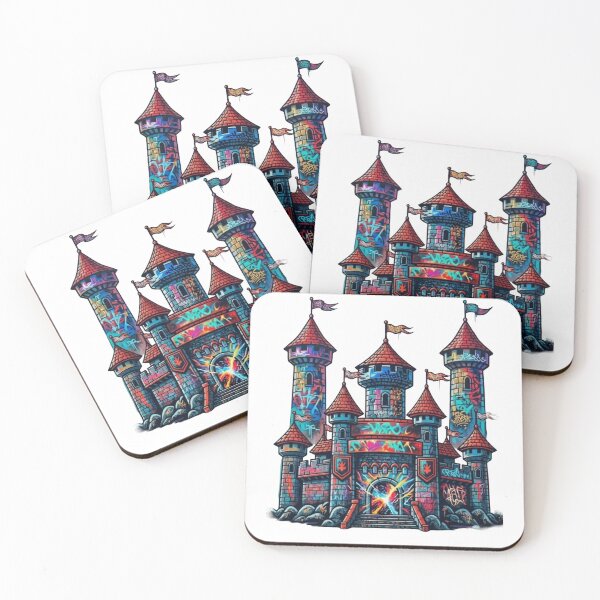 Item preview, Gothic Graffiti Castle Urban Street Art Cel-Shaded designed and sold by Dzblack.