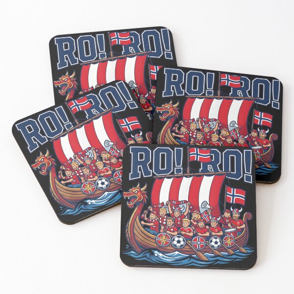 Item preview, Ro Ro Norway Viking Longship Football Fans Supporters Red Sea Voyage Illustration designed and sold by PhocoNibict.