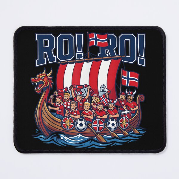 Item preview, Ro Ro Norway Viking Longship Football Fans Supporters Red Sea Voyage Illustration designed and sold by PhocoNibict.