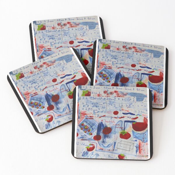Item preview, Math Homework and Tomatoes Surreal Collage Art designed and sold by Canvas & Chaos.