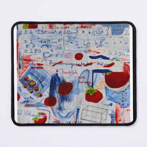 Item preview, Math Homework and Tomatoes Surreal Collage Art designed and sold by Canvas & Chaos.