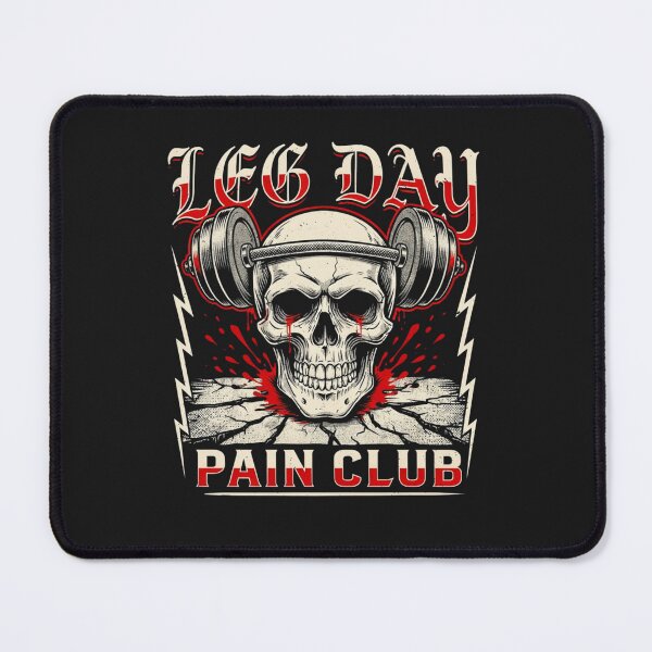 Item preview, Leg Day Pain Club – Brutal Metal Gym Skull | Powerlifting & Hardcore Bodybuilding designed and sold by Sparkofart07.