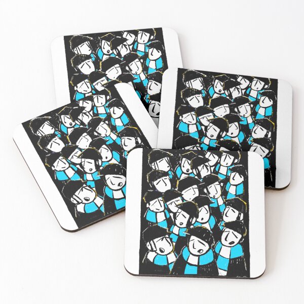 Item preview, Classic Football Fans Illustration | Retro Terrace Supporters | Sky Blue & White - Footy Crowd designed and sold by GWARTGB.