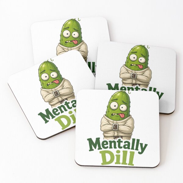 Item preview, Mentally Dill Pickle Pun designed and sold by aistrokeofart.